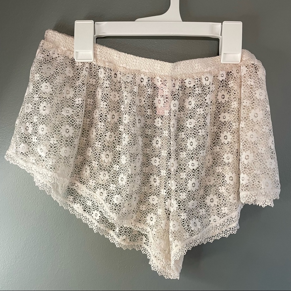 Victoria's Secret Ivory Lace Sleep Shorts